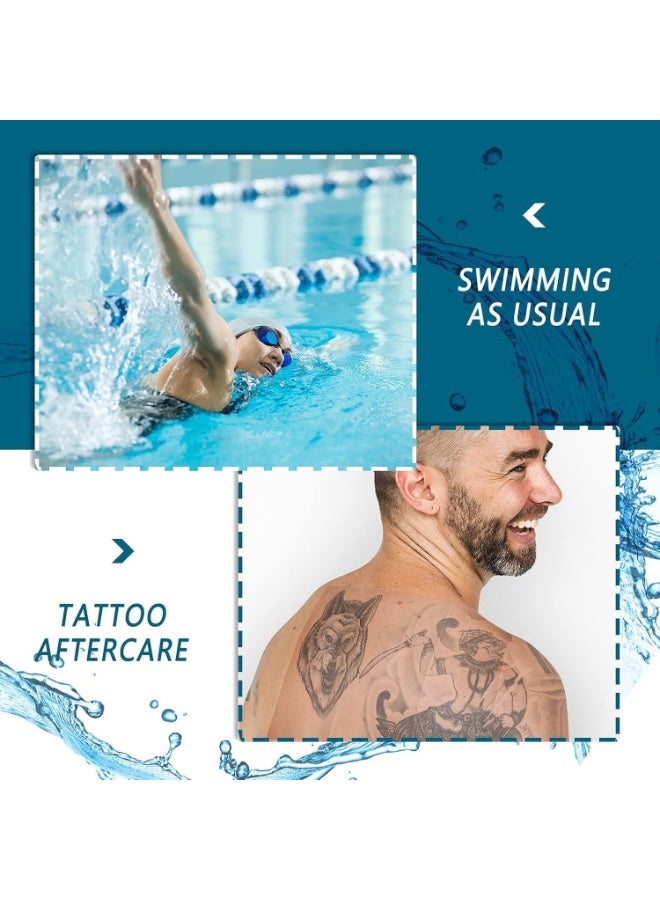 Soofam 4 Pack Tattoo Aftercare Waterproof Bandage,6" x 4.4 Yard Tattoo Cover Up Tape,Tattoo Healing Wrap,Tattoo Wrap for Faster Tattoo Healing Recovery and Skin Care Protection,Wound Cover for Shower - Image 3
